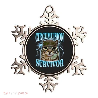 Circumcision Survivor Funny Oddly Specific Cat Meme Cats Ornament