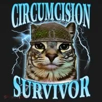 Circumcision Survivor Funny Oddly Specific Cat Meme Cats Toddler Hoodie thumb 2