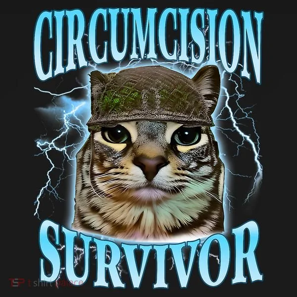 Circumcision Survivor Funny Oddly Specific Cat Meme Cats Toddler Hoodie
