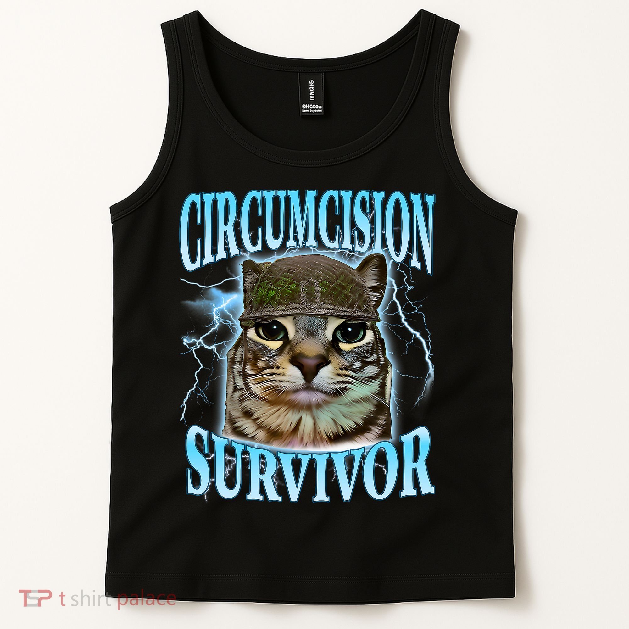 Circumcision Survivor Funny Oddly Specific Cat Meme Cats Tank Top