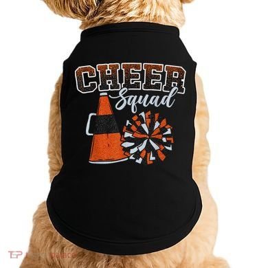Cheer Squad Funny Cheerleader Cheerleading Orange Doggie Tank