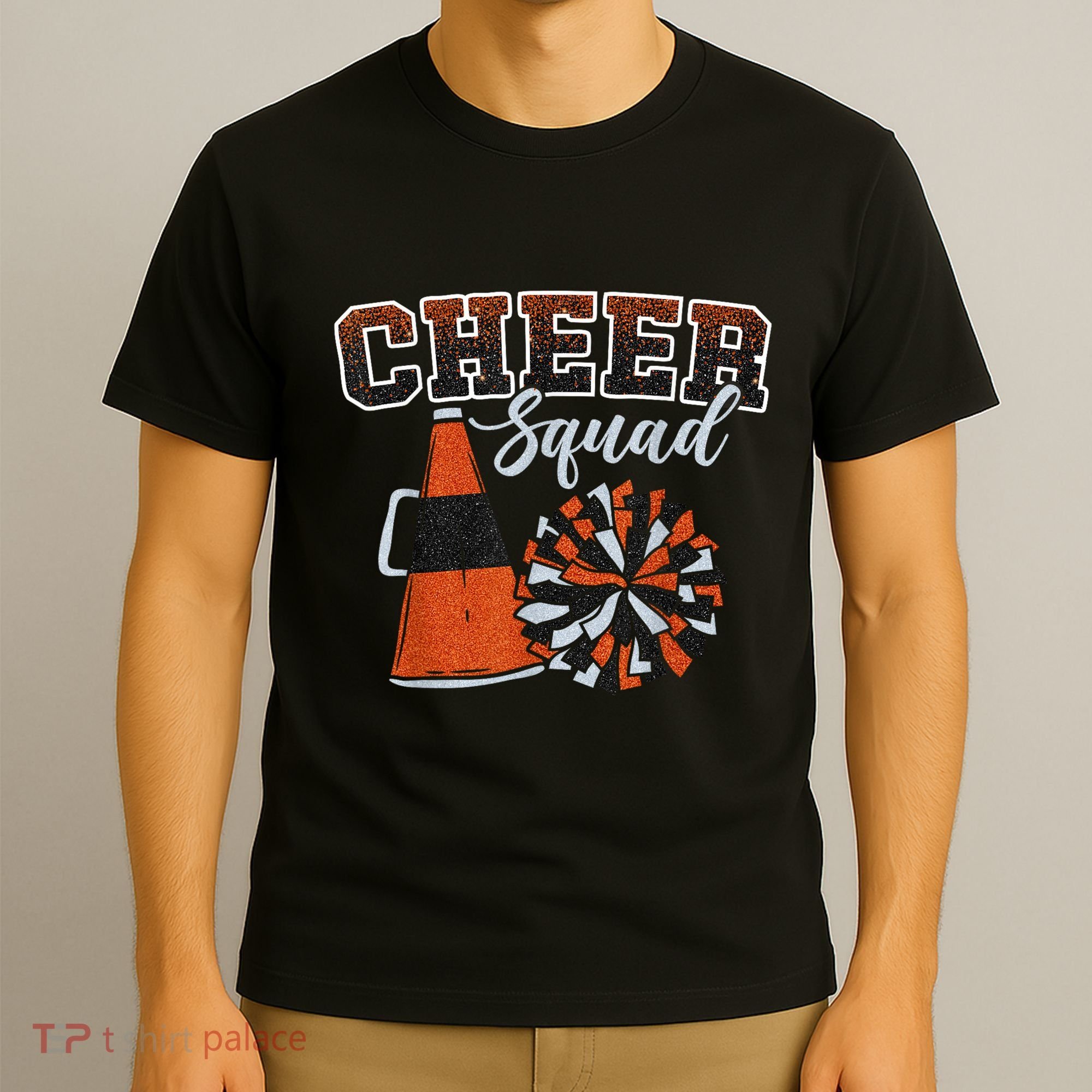 Cheer Squad Funny Cheerleader Cheerleading Orange T-Shirt