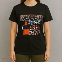Cheer Squad Funny Cheerleader Cheerleading Orange T-Shirt thumb 4