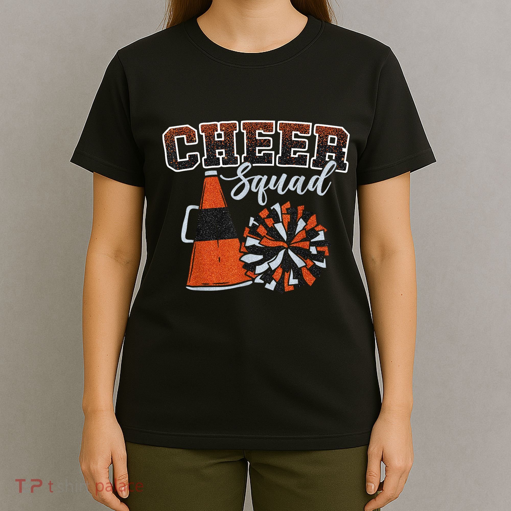 Cheer Squad Funny Cheerleader Cheerleading Orange T-Shirt
