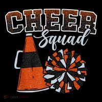 Cheer Squad Funny Cheerleader Cheerleading Orange Button thumb 1