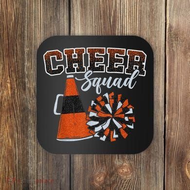 Cheer Squad Funny Cheerleader Cheerleading Orange Coaster