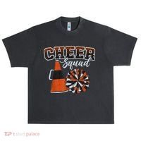 Cheer Squad Funny Cheerleader Cheerleading Orange Urban Oversized Heavyweight T-Shirt thumb 0
