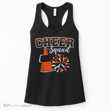 Cheer Squad Funny Cheerleader Cheerleading Orange Women's Tank Top