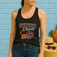 Cheer Squad Funny Cheerleader Cheerleading Orange Women's Tank Top thumb 2
