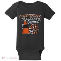 Cheer Squad Funny Cheerleader Cheerleading Orange Baby Bodysuit thumb 0