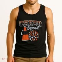 Cheer Squad Funny Cheerleader Cheerleading Orange Tank Top thumb 3
