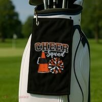 Cheer Squad Funny Cheerleader Cheerleading Orange Golf Towel thumb 2