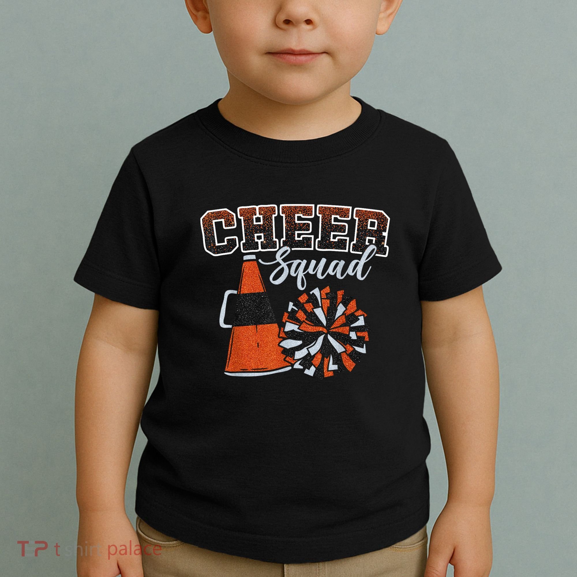 Cheer Squad Funny Cheerleader Cheerleading Orange Toddler T-Shirt