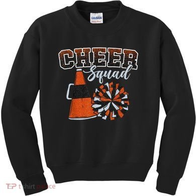 Cheer Squad Funny Cheerleader Cheerleading Orange Kids Sweatshirt
