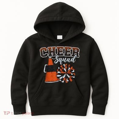 Cheer Squad Funny Cheerleader Cheerleading Orange Kids Hoodie