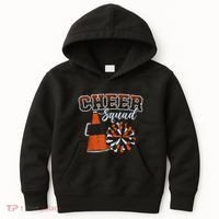 Cheer Squad Funny Cheerleader Cheerleading Orange Kids Hoodie thumb 0