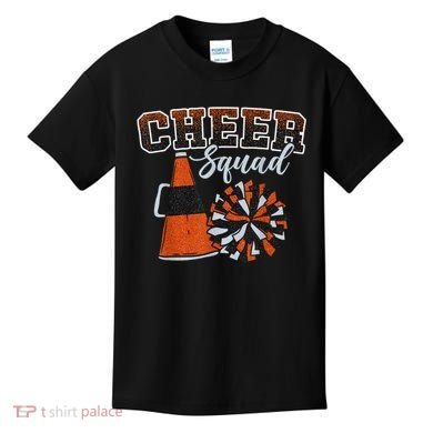 Cheer Squad Funny Cheerleader Cheerleading Orange Kids T-Shirt