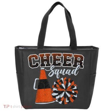 Cheer Squad Funny Cheerleader Cheerleading Orange Tote Bag