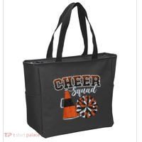 Cheer Squad Funny Cheerleader Cheerleading Orange Tote Bag thumb 2