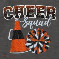 Cheer Squad Funny Cheerleader Cheerleading Orange Vector Backpack thumb 2