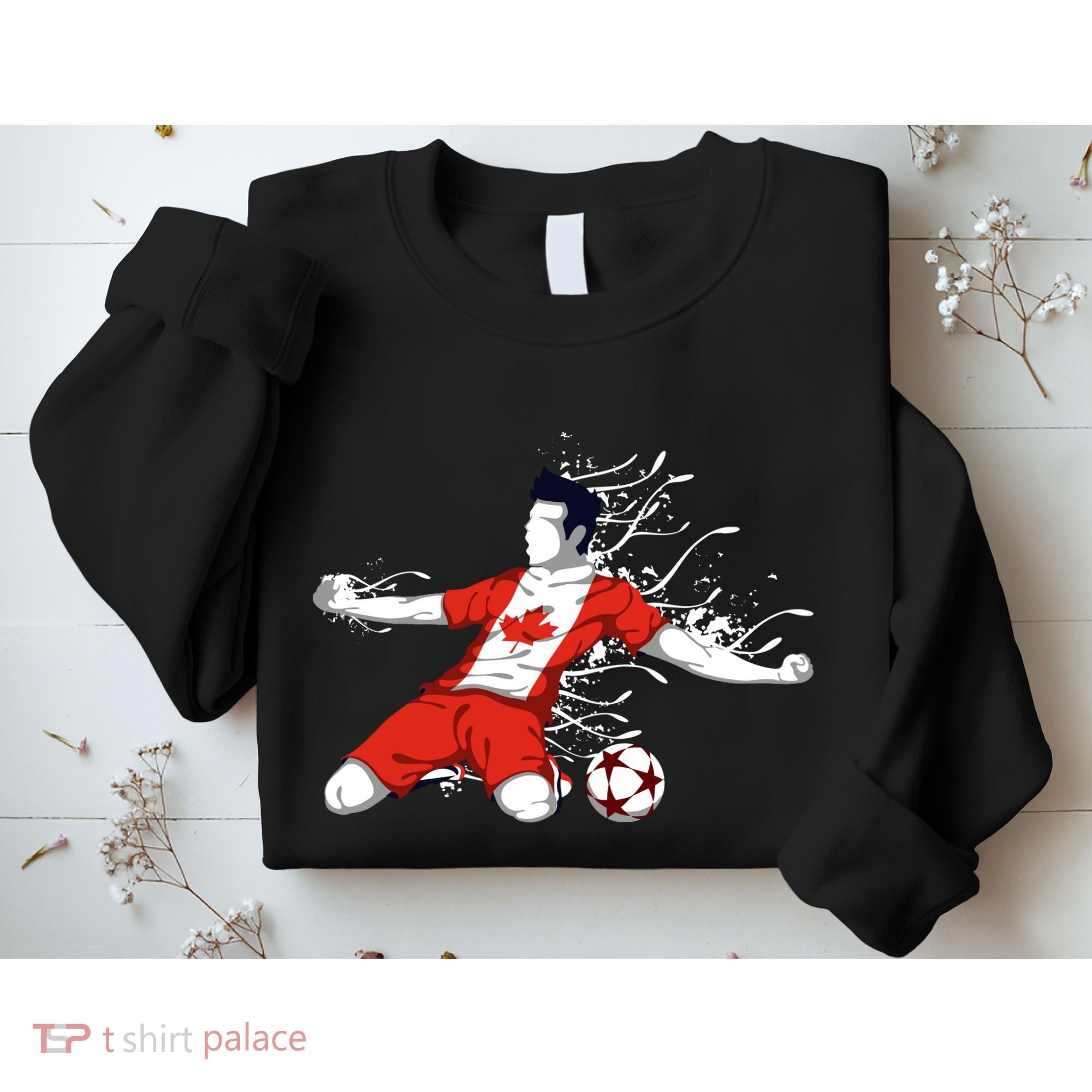 Canada Soccer Fans Jersey Canadian Flag Football Lovers Art Sweatshirt
