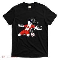 Canada Soccer Fans Jersey Canadian Flag Football Lovers Art T-Shirt thumb 0