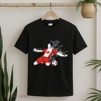 Canada Soccer Fans Jersey Canadian Flag Football Lovers Art T-Shirt thumb 2