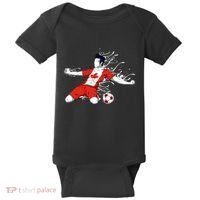 Canada Soccer Fans Jersey Canadian Flag Football Lovers Art Baby Bodysuit thumb 0