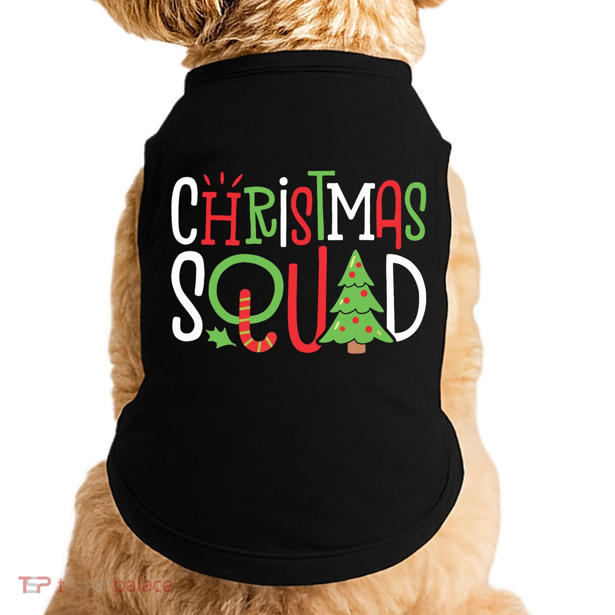 Christmas Squad Funny Xmas Tree Family Matching Pajamas Boy Doggie Tank