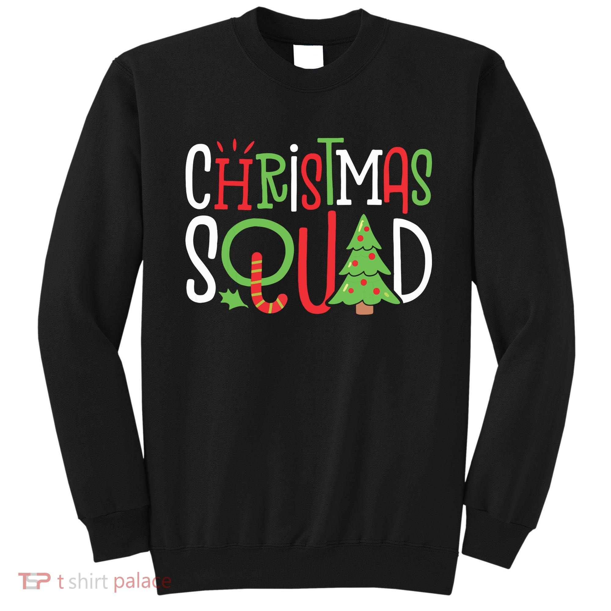 Christmas Squad Funny Xmas Tree Family Matching Pajamas Boy Sweatshirt