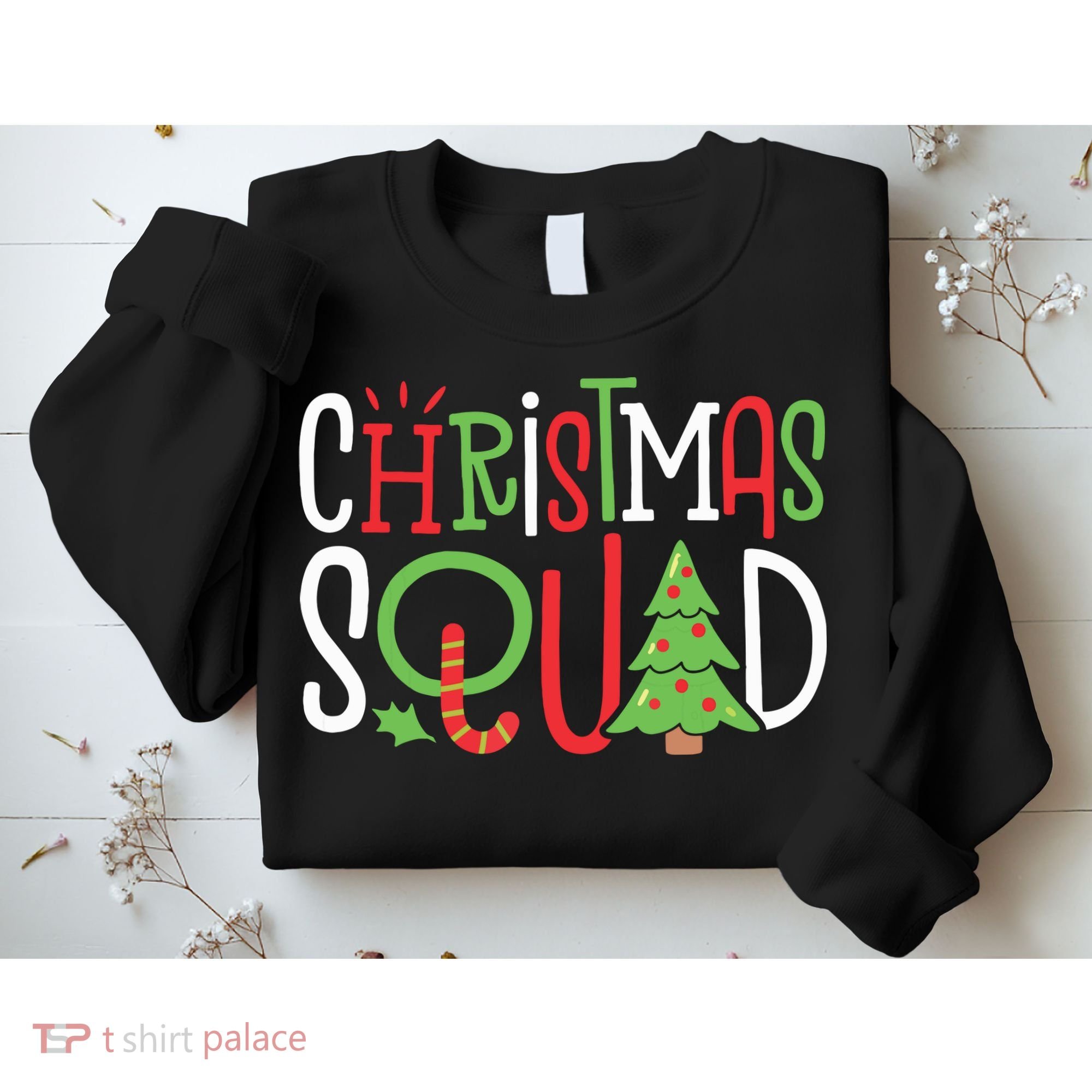 Christmas Squad Funny Xmas Tree Family Matching Pajamas Boy Sweatshirt