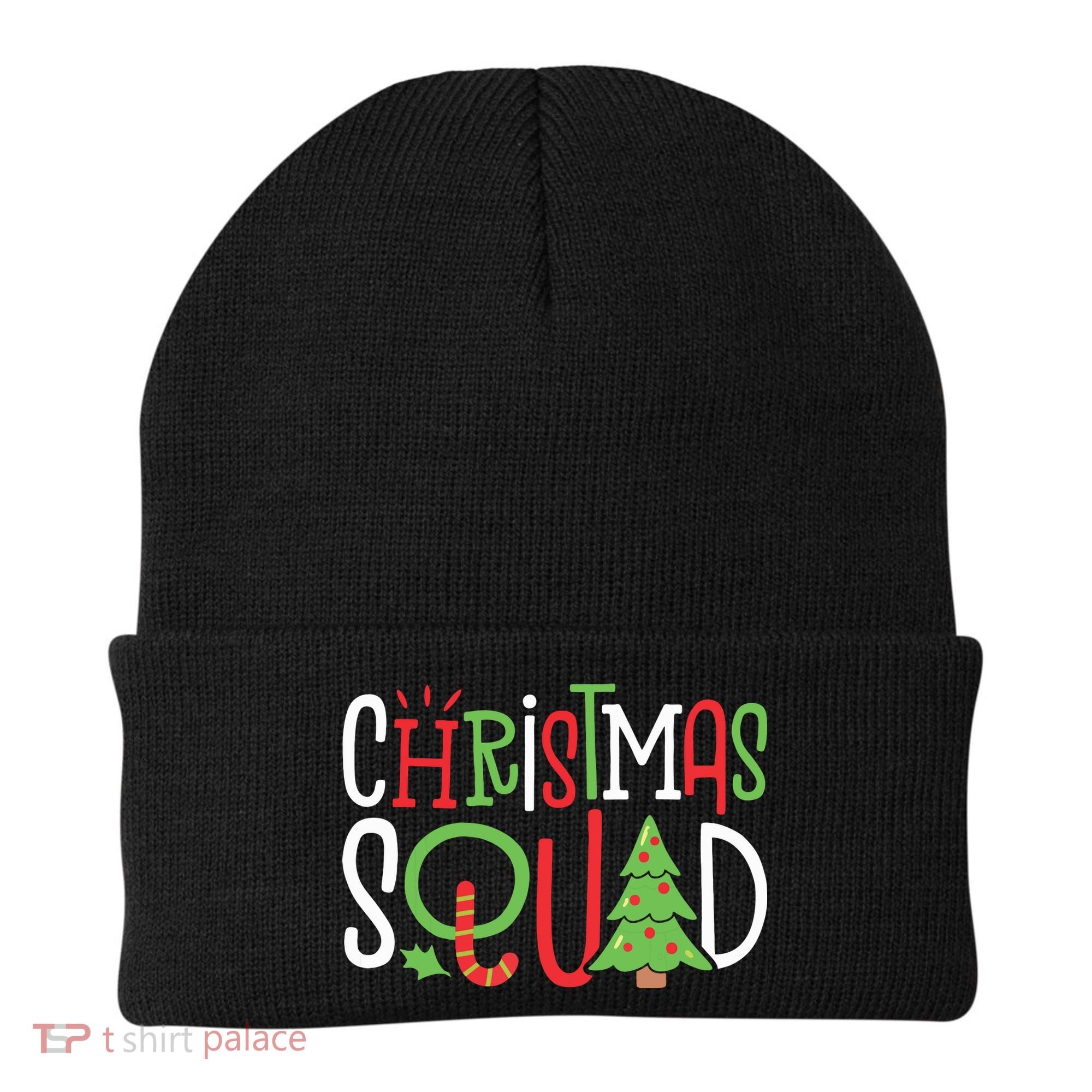 Christmas Squad Funny Xmas Tree Family Matching Pajamas Boy Beanie