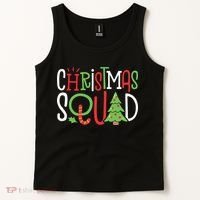 Christmas Squad Funny Xmas Tree Family Matching Pajamas Boy Tank Top thumb 2