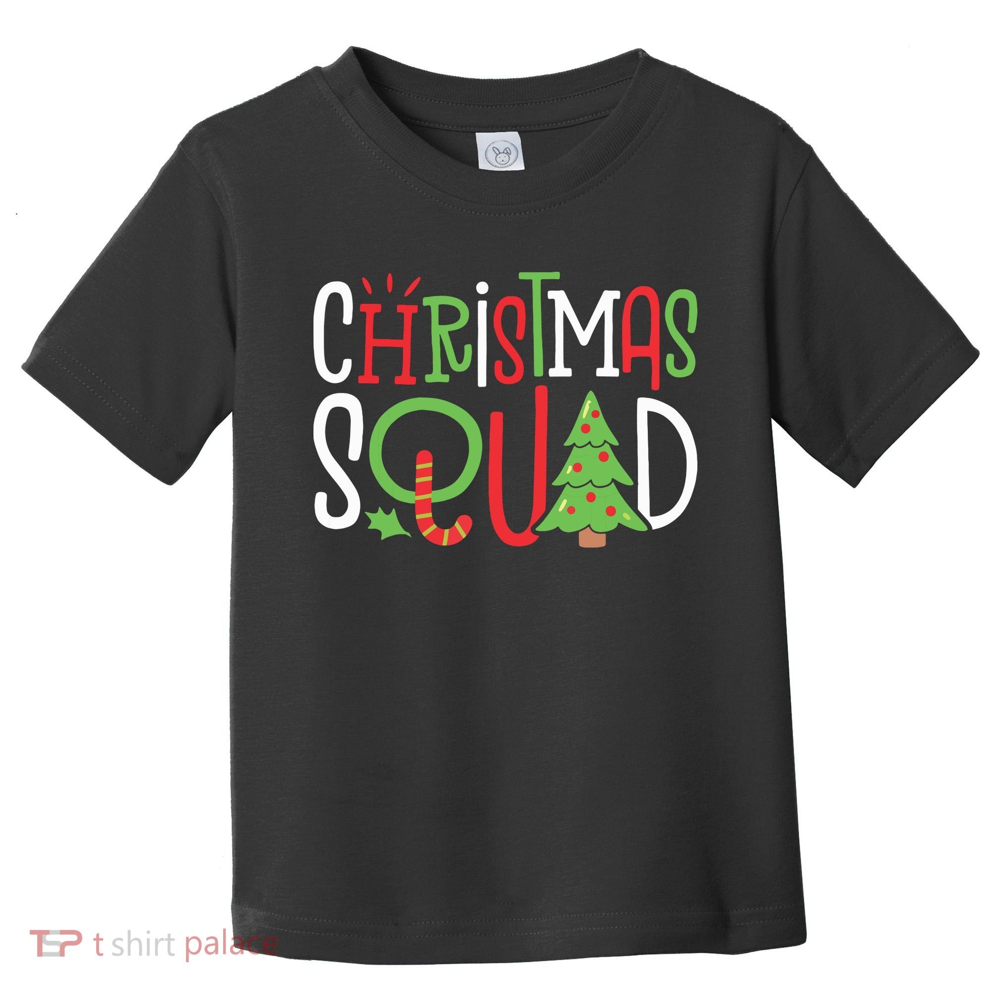 Christmas Squad Funny Xmas Tree Family Matching Pajamas Boy Toddler T-Shirt