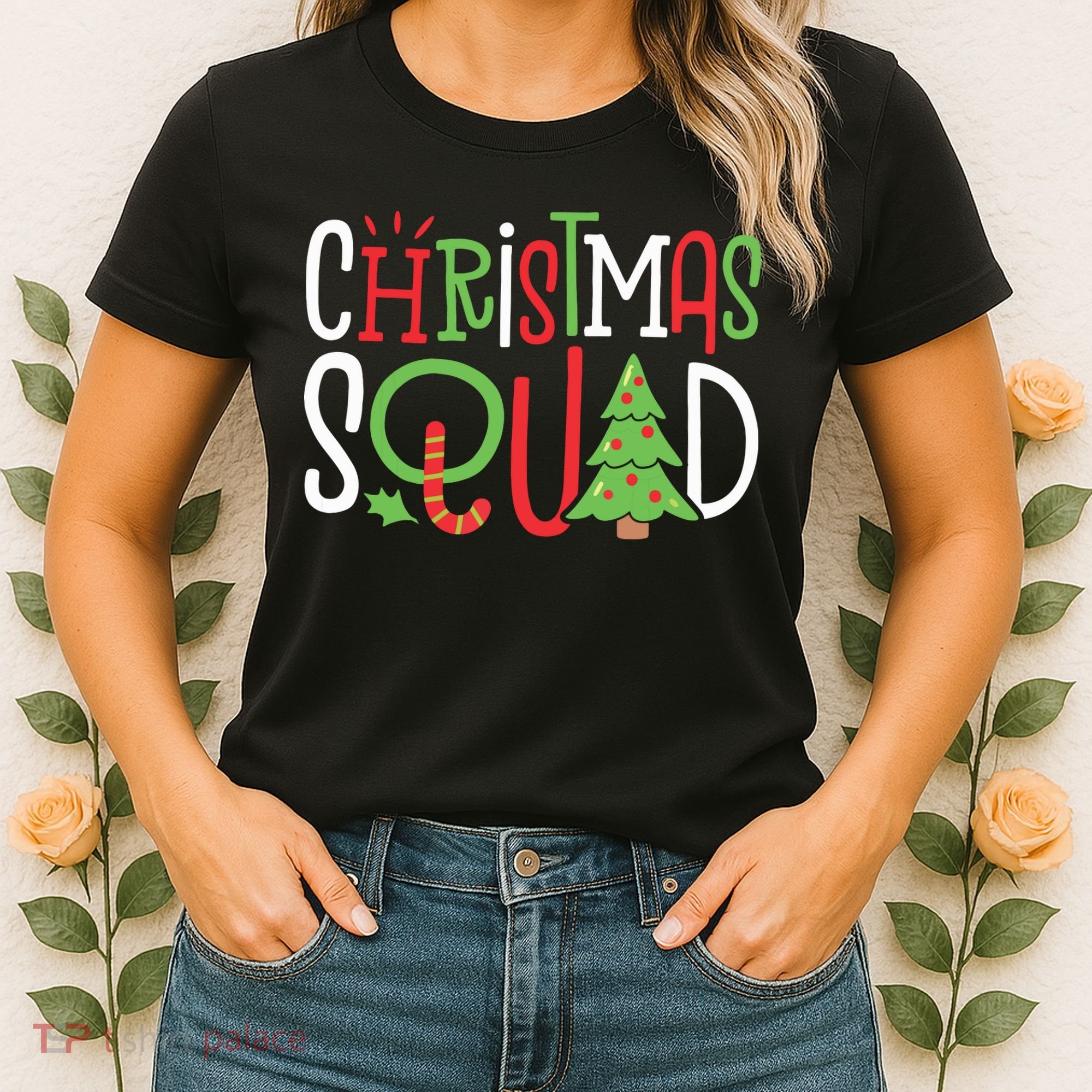 Christmas Squad Funny Xmas Tree Family Matching Pajamas Boy Women's T-Shirt