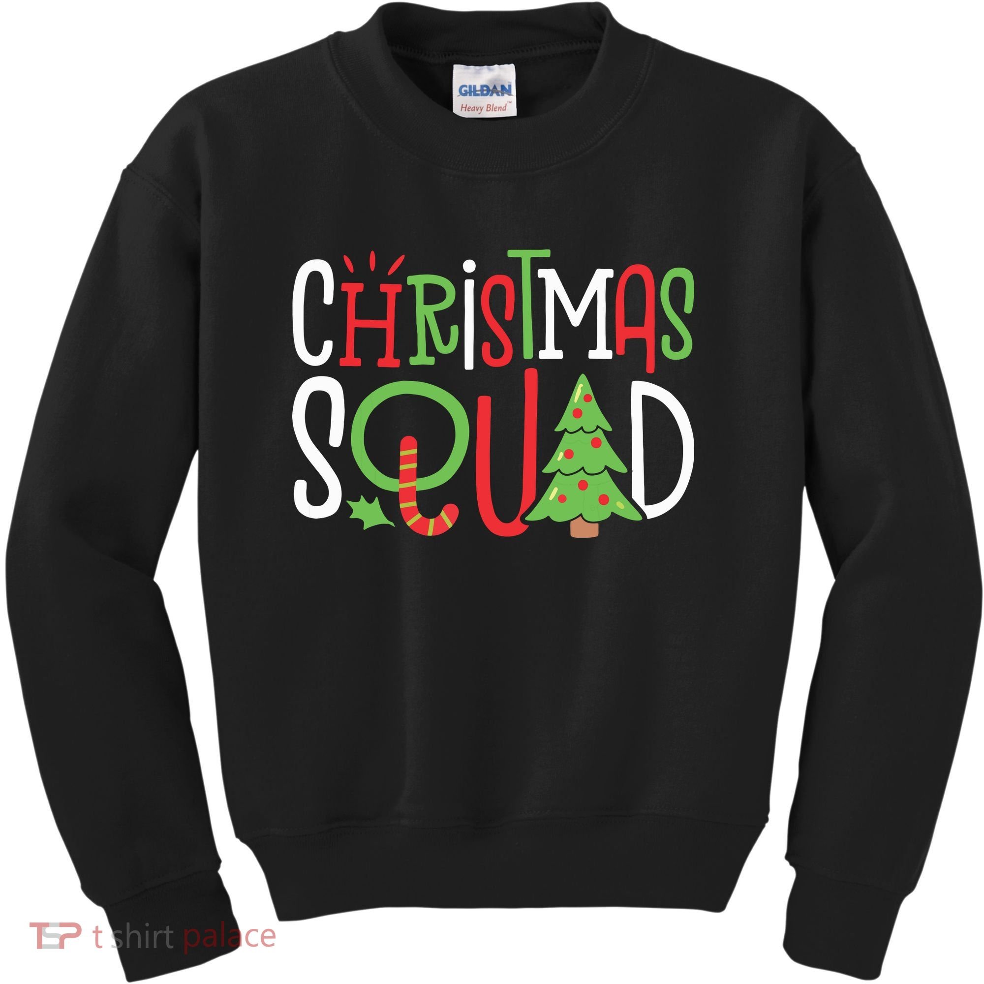 Christmas Squad Funny Xmas Tree Family Matching Pajamas Boy Kids Sweatshirt