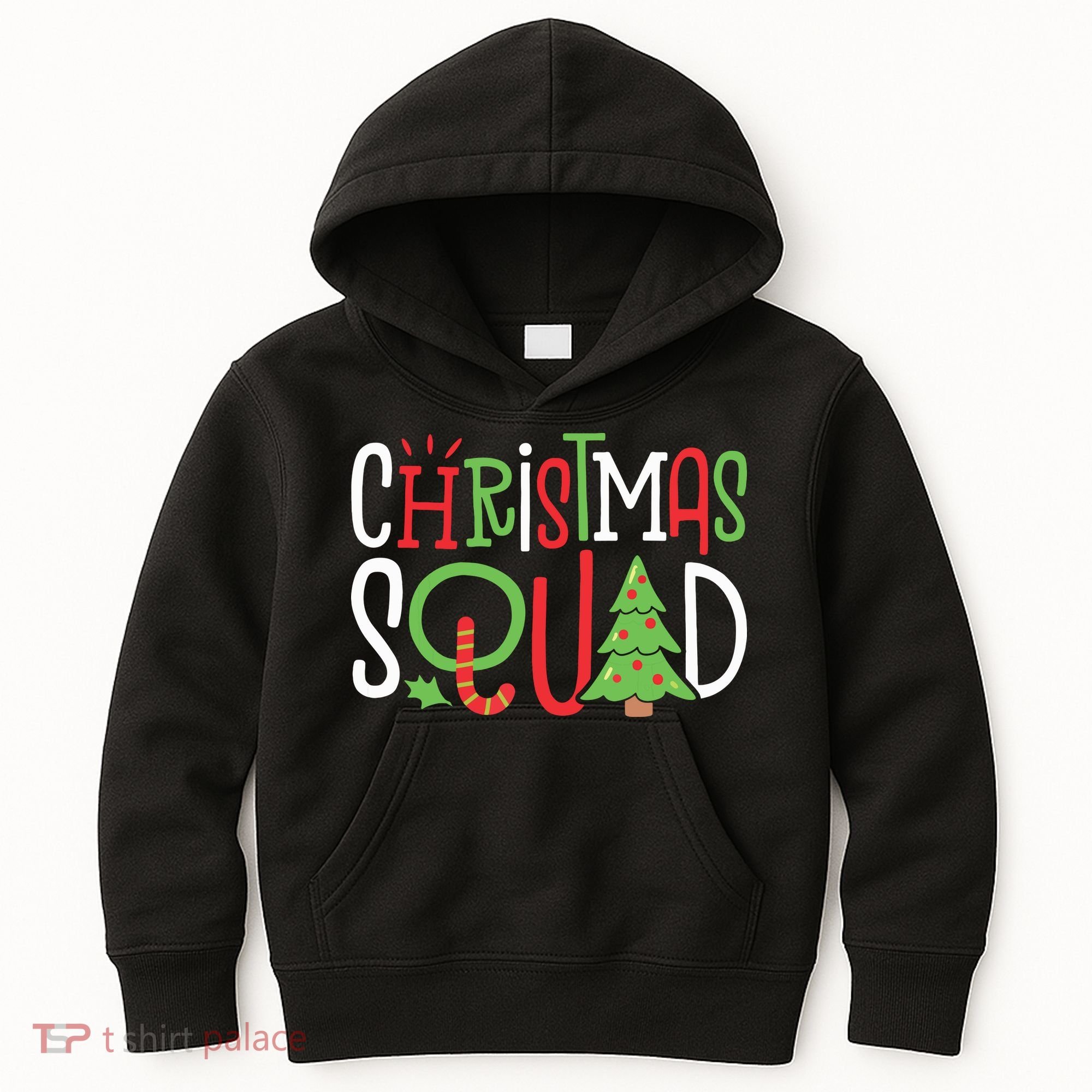 Christmas Squad Funny Xmas Tree Family Matching Pajamas Boy Kids Hoodie