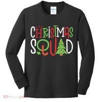 Christmas Squad Funny Xmas Tree Family Matching Pajamas Boy Kids Long Sleeve Shirt thumb 0