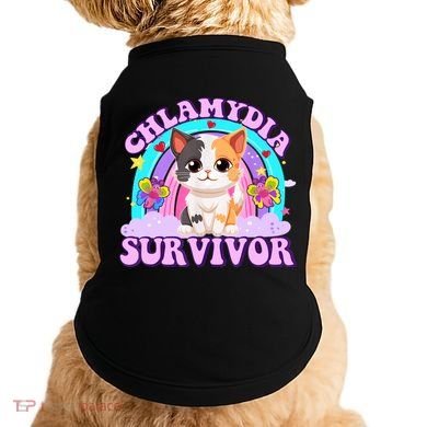 Chlamydia Survivor Funny Cat Sarcastic Inappropriate Doggie Tank