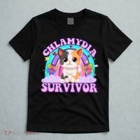 Chlamydia Survivor Funny Cat Sarcastic Inappropriate T-Shirt thumb 5