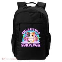 Chlamydia Survivor Funny Cat Sarcastic Inappropriate Backpack thumb 0