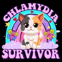 Chlamydia Survivor Funny Cat Sarcastic Inappropriate Backpack thumb 2