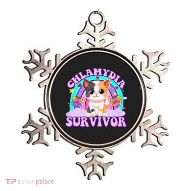 Chlamydia Survivor Funny Cat Sarcastic Inappropriate Ornament