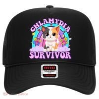 Chlamydia Survivor Funny Cat Sarcastic Inappropriate Hat thumb 0