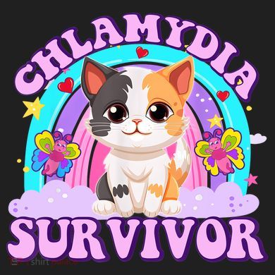 Chlamydia Survivor Funny Cat Sarcastic Inappropriate Golf Towel