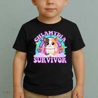 Chlamydia Survivor Funny Cat Sarcastic Inappropriate Toddler T-Shirt thumb 2