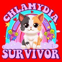 Chlamydia Survivor Funny Cat Sarcastic Inappropriate Santa Hat thumb 1
