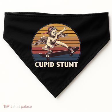 Cupid Stunt Funny Sarcastic Offensive Humor Embarrassing USA-Made Doggie Bandana