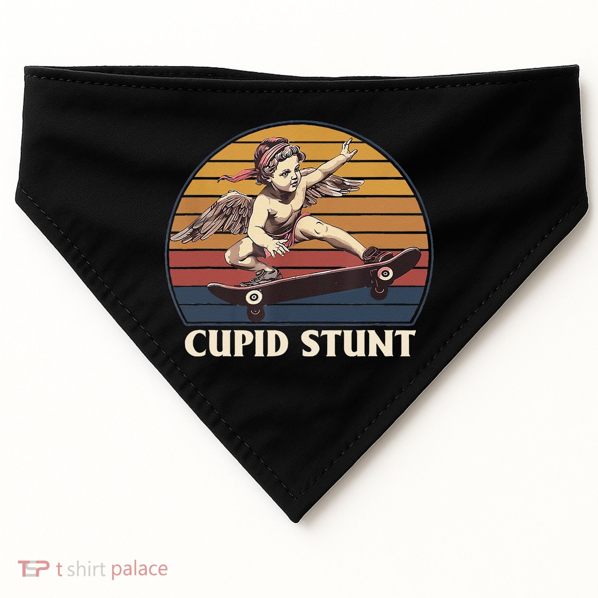 Cupid Stunt Funny Sarcastic Offensive Humor Embarrassing USA-Made Doggie Bandana