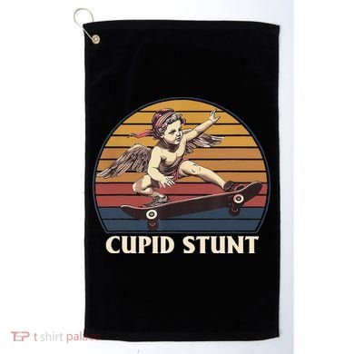 Cupid Stunt Funny Sarcastic Offensive Humor Embarrassing Golf Towel